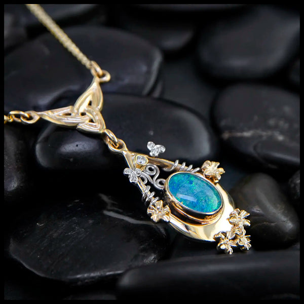 Summer Breeze Opal Pendant in Gold