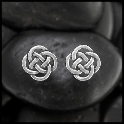 Josephine's Knot Post Earrings in Silver
