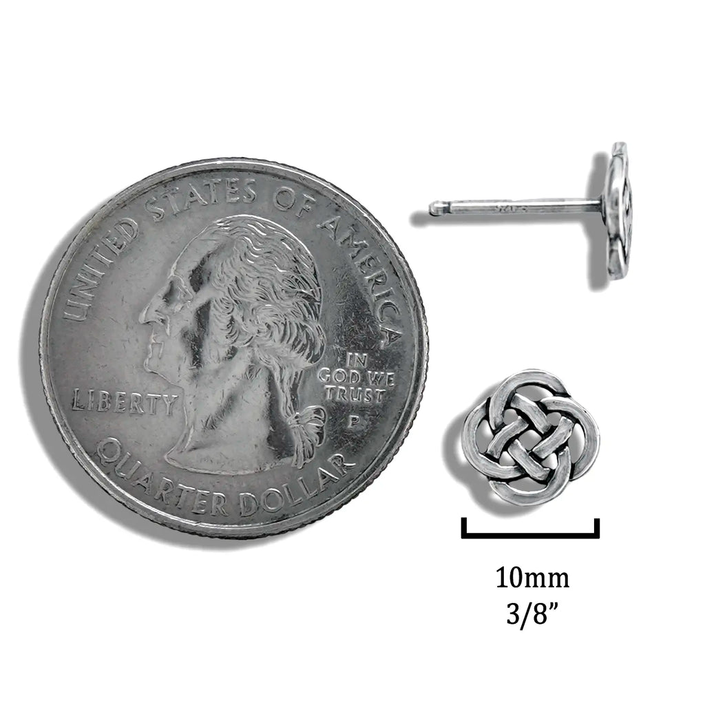 Josephine's Knot Post Earrings in Silver