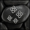 Starlight Knot Post Earrings in Silver