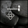 Starlight Knot Post Earrings in Silver