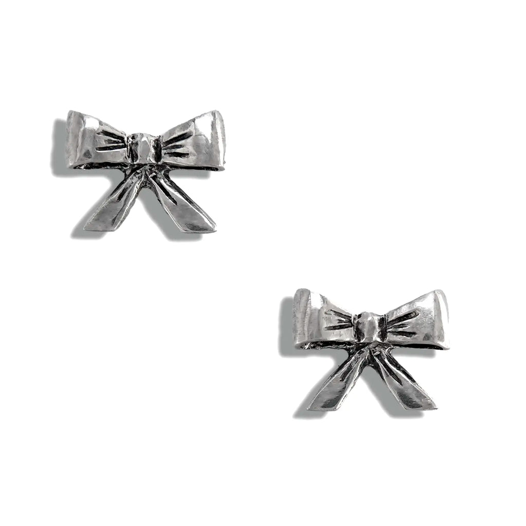 Bow Post Earrings in Sterling Silver