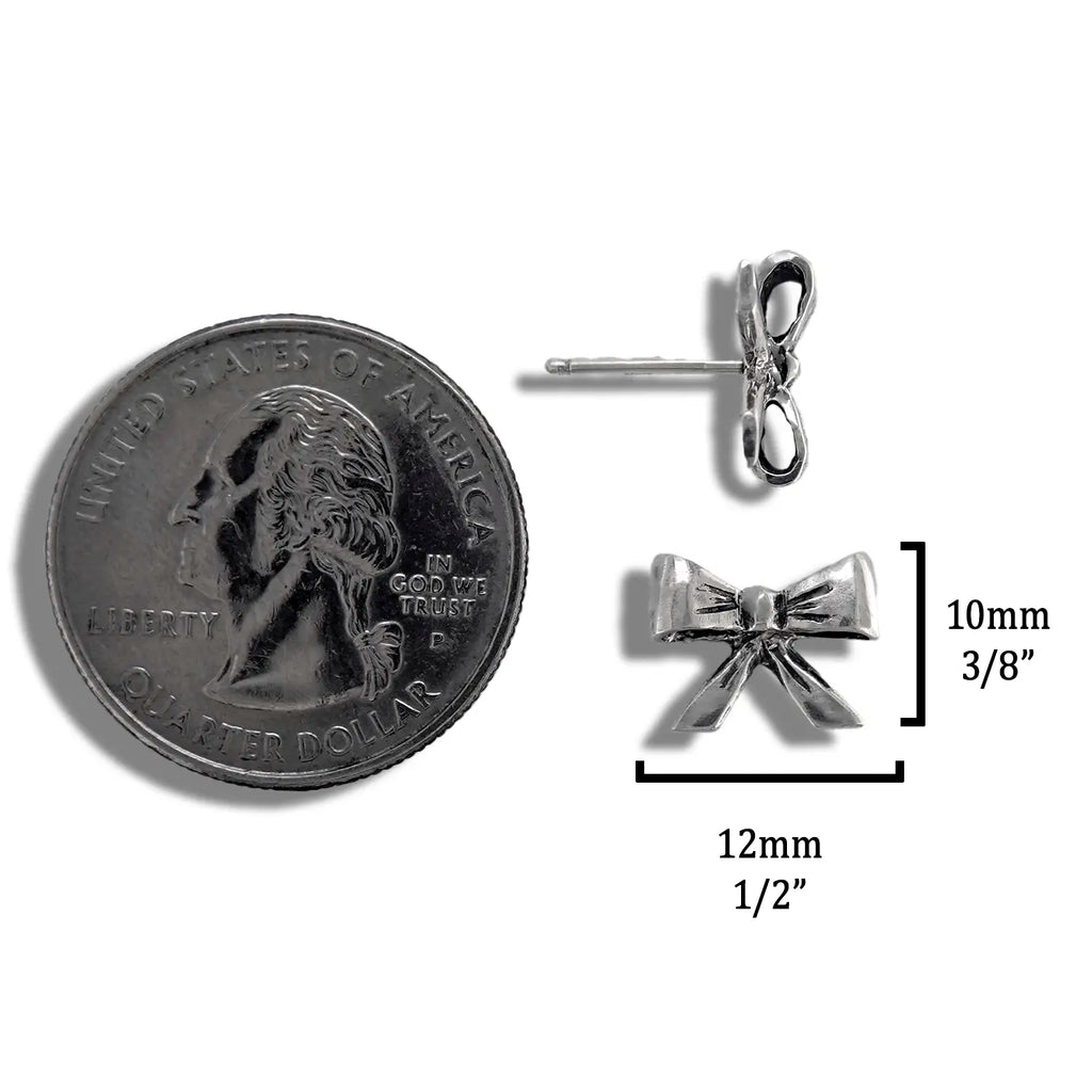 Bow Post Earrings in Sterling Silver
