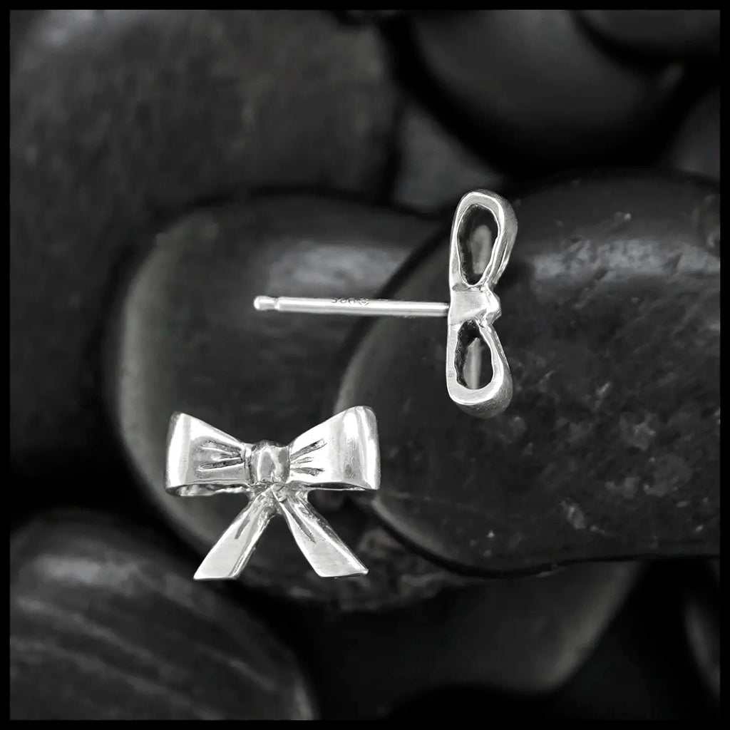 Bow Post Earrings in Sterling Silver