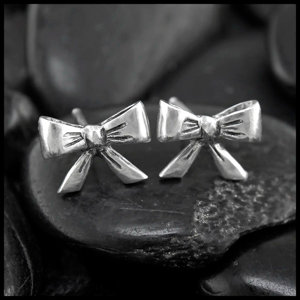 Bow Post Earrings in Sterling Silver