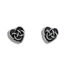Robin's Heart Post Earrings in Sterling Silver
