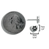 Paw Print Heart Post Earrings