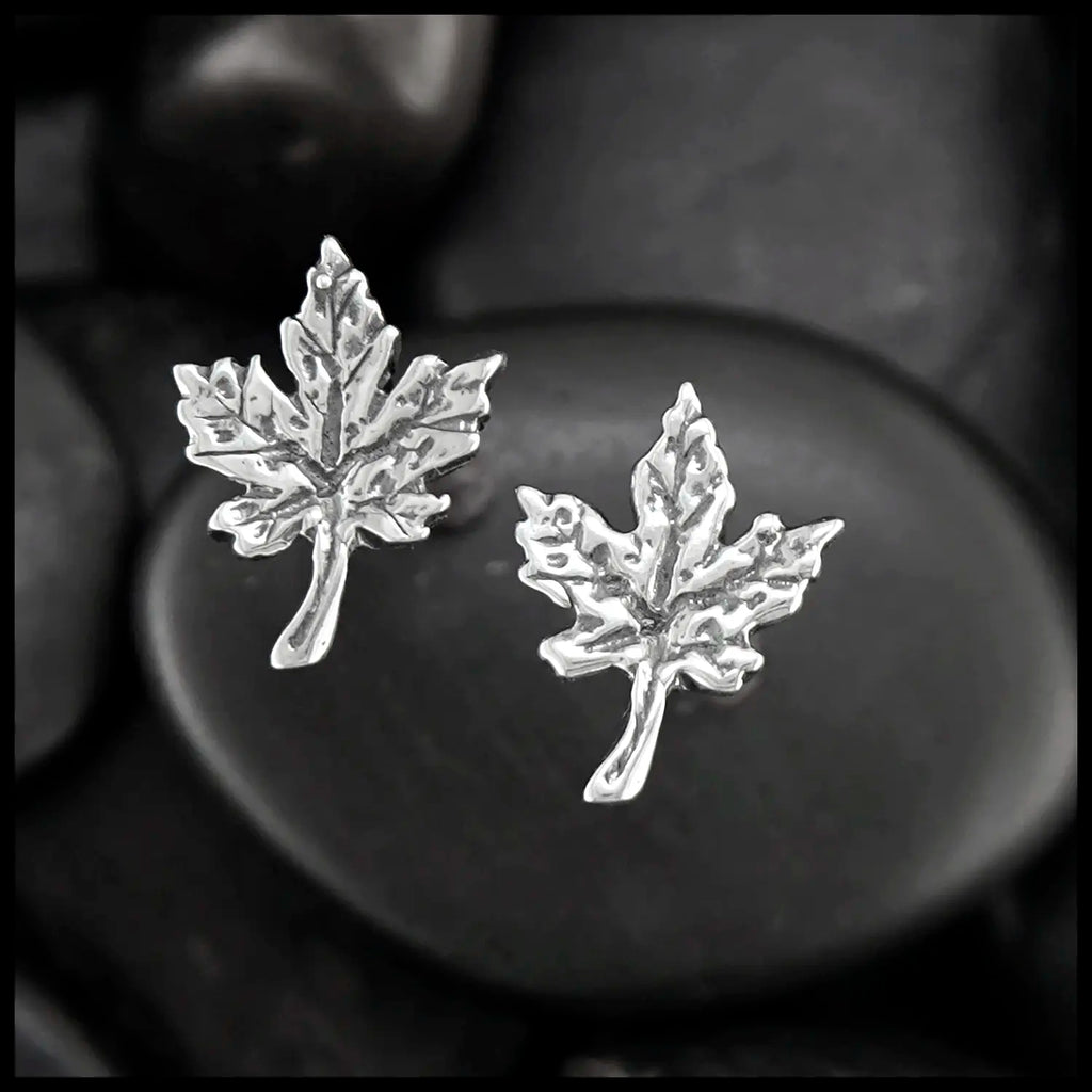 Maple Leaf Post Earrings