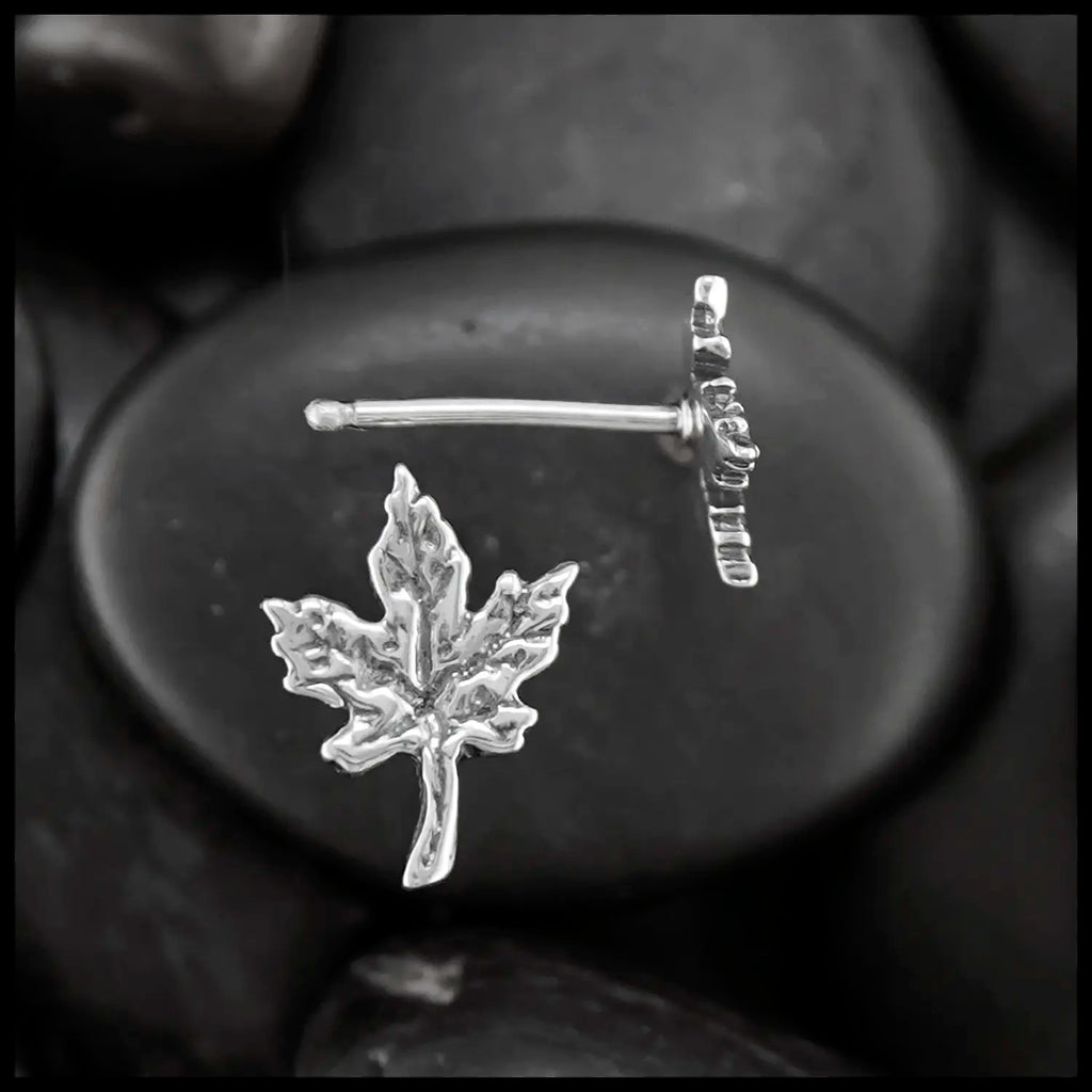 Maple Leaf Post Earrings