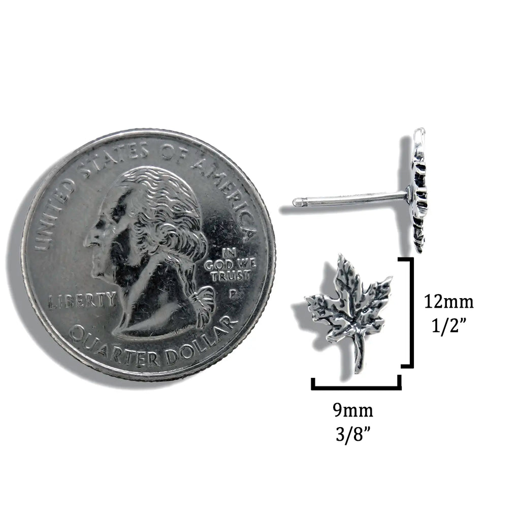 Maple Leaf Post Earrings