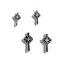 Celtic Cross Post Earrings in Silver