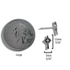 Celtic Cross Post Earrings in Silver
