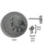 Celtic Cross Post Earrings in Silver