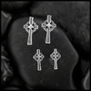 Celtic Cross Post Earrings in Silver