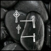 Celtic Cross Post Earrings in Silver