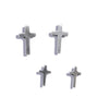 Cross Post Earrings in Sterling Silver