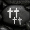 Cross Post Earrings in Sterling Silver