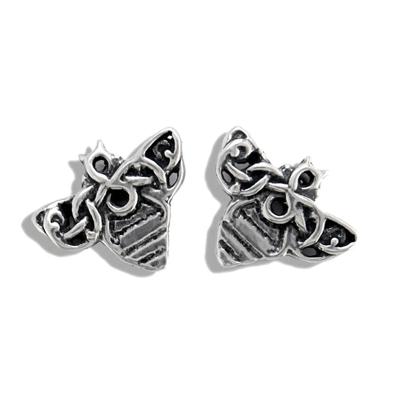 Celtic Bee Post Earrings in Sterling Silver