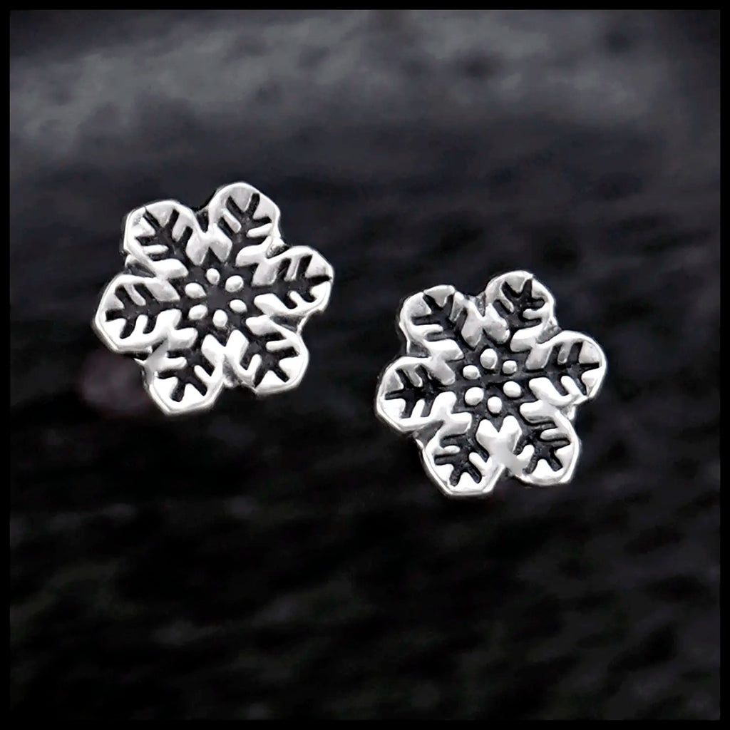 Dainty Snowflake Post Earrings