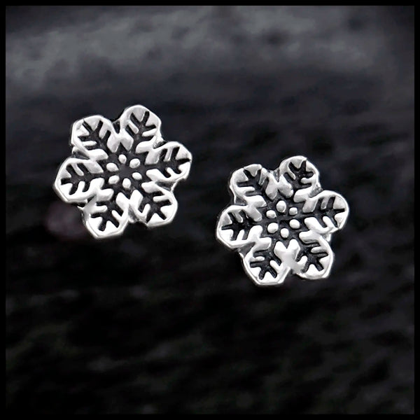 Dainty Snowflake Post Earrings