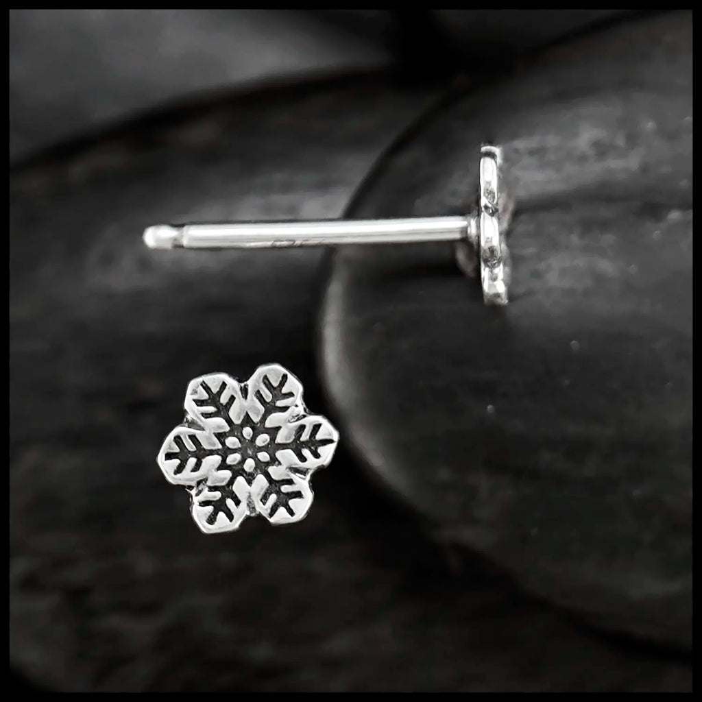 Dainty Snowflake Post Earrings