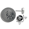 Celtic Wolf Post Earrings in Sterling Silver