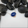 Trinity Lapis Pendant in Sterling Silver and 14K Rose Gold
