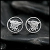 Celtic Wolf Post Earrings in Sterling Silver