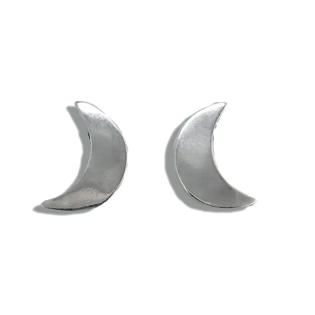 Crescent Moon Post Earrings