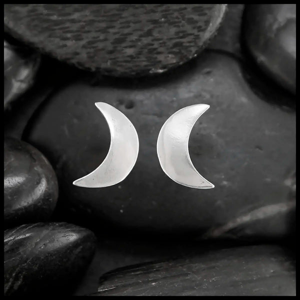 Crescent Moon Post Earrings
