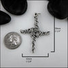 Saint Brigid's Ivy Cross in Sterling Silver- Extra Large 58mmx42mm