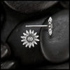Sterling Silver Sunflower Post Earrings