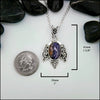Charoite Pendant in Sterling Silver 26mmx41mm