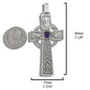 Sterling Silver Colum Cille Celtic Cross Pendant