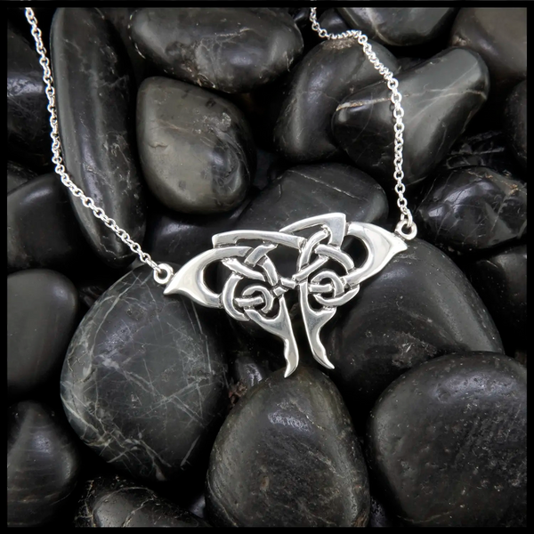 Large Moth Pendant in Sterling Silver