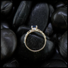 Montana Sapphire and Diamond Celtic Engagement Ring in 14K Yellow Gold