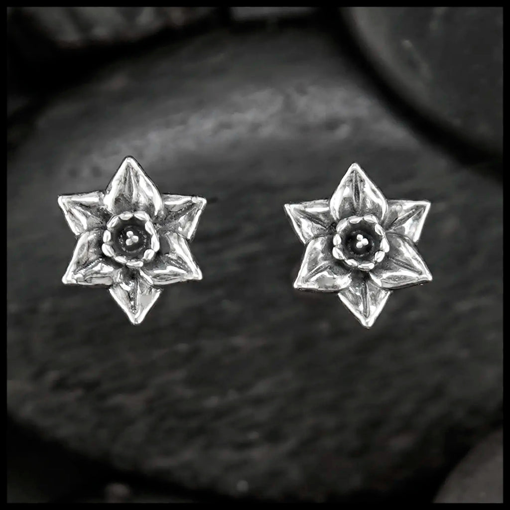Daffodil Post Earrings in Sterling Silver