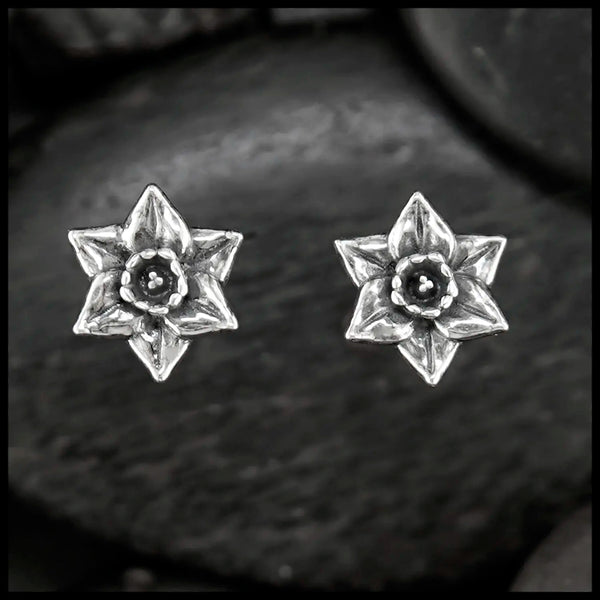 Daffodil Post Earrings in Sterling Silver