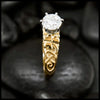 1 Ct Lab Diamond Shamrock Ring in Gold