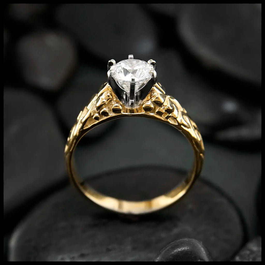 1 Ct Lab Diamond Shamrock Ring in Gold