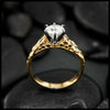 1 Ct Lab Diamond Shamrock Ring in Gold