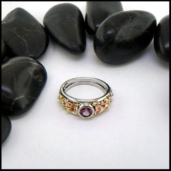 Unique Pink Spinel Engagement ring