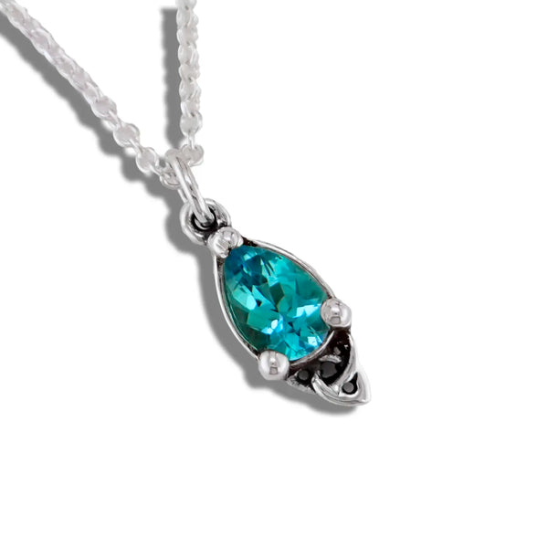 Celtic Goddess Pendant with Blue Topaz