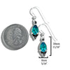 Celtic Goddess Earrings with Blue Topaz