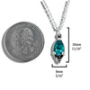 Celtic Goddess Pendant with Blue Topaz