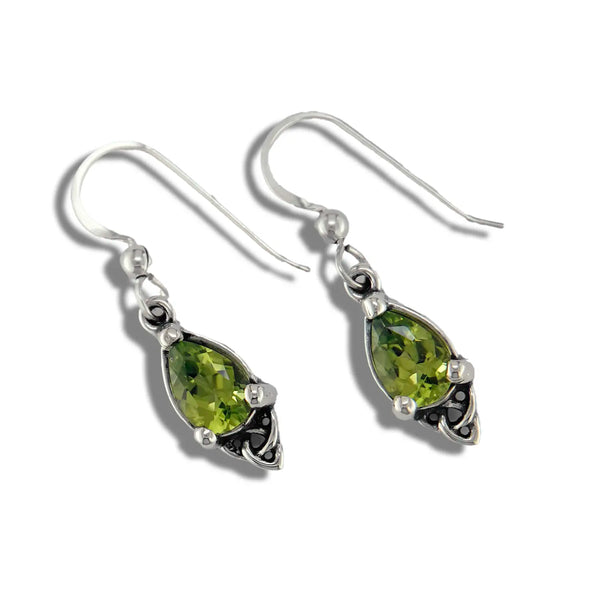 Celtic Goddess Earrings with Peridot