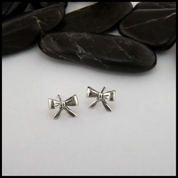 Bow Post Earrings in Sterling Silver