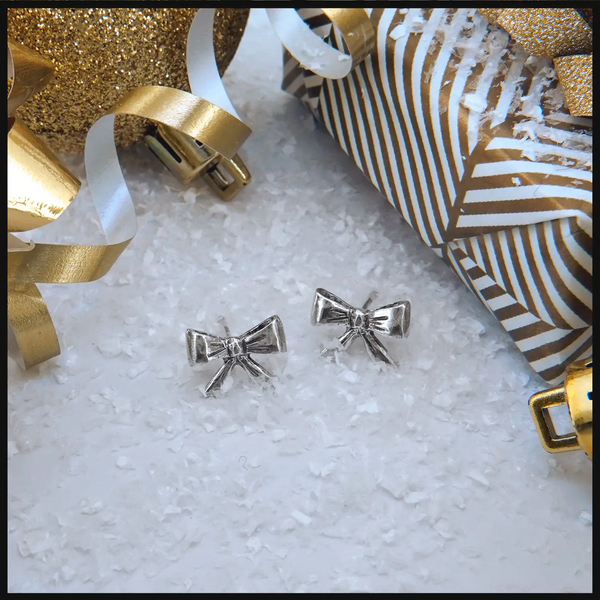 Bow Post Earrings in Sterling Silver