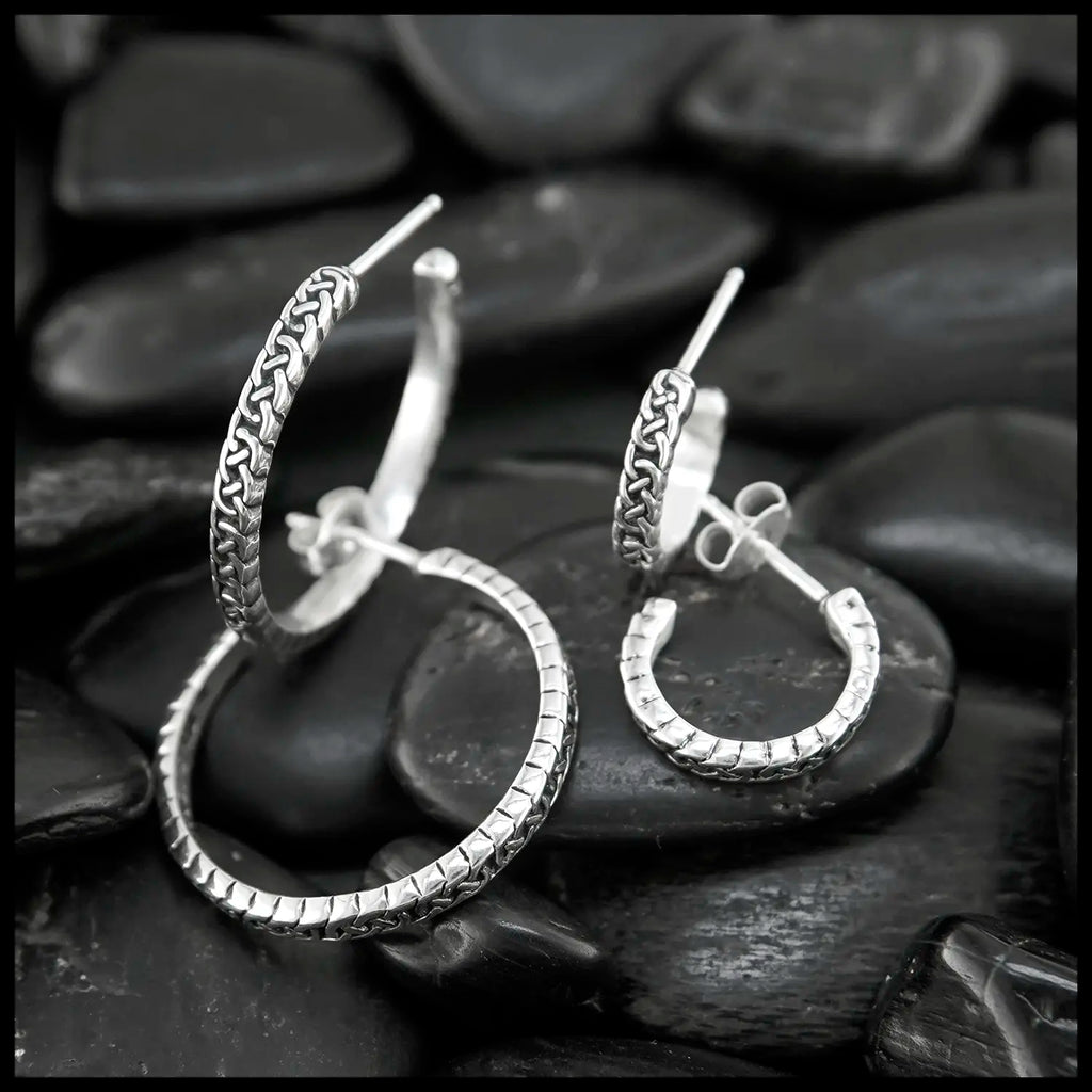 Josephine's Knot Hoop Earrings in Sterling Silver