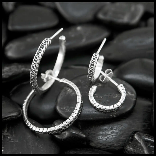 Josephine's Knot Hoop Earrings in Sterling Silver